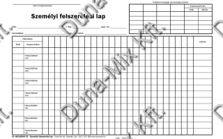 Személyi felszerelési lap 1